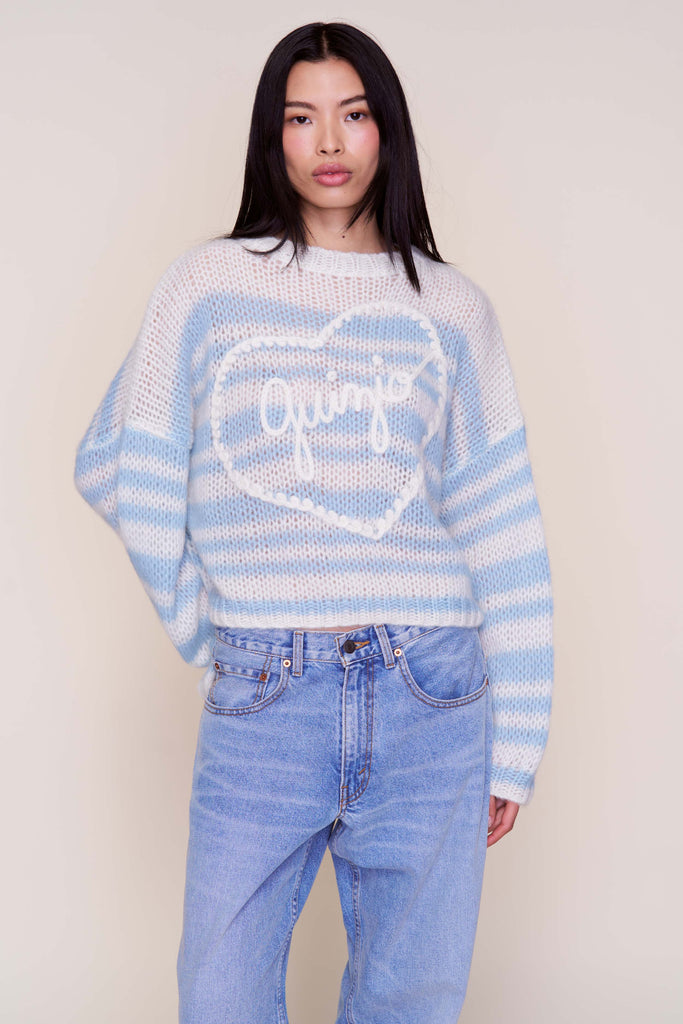 Guizio Mohair-Blend Heart Sweater