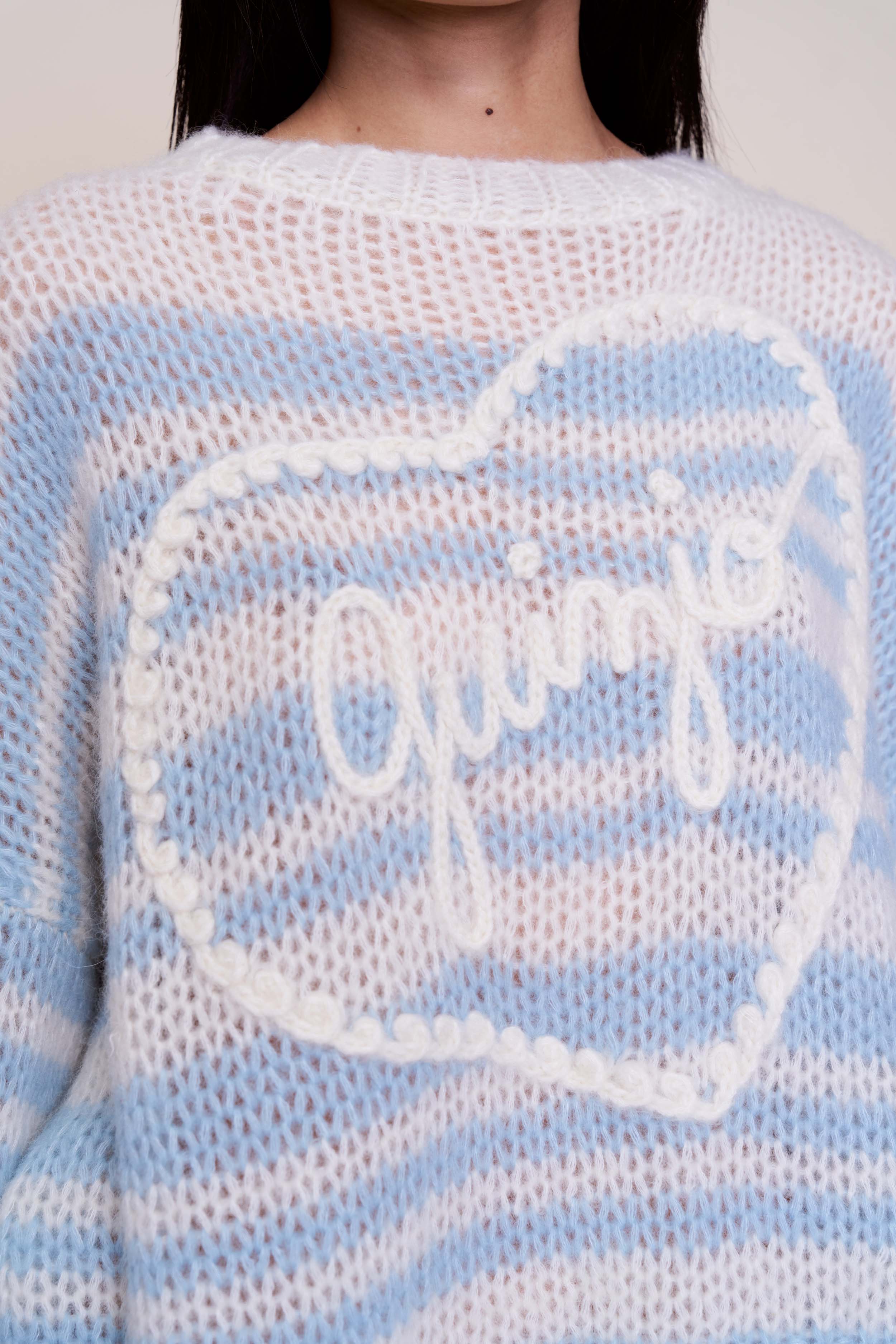 Guizio Mohair-Blend Heart Sweater