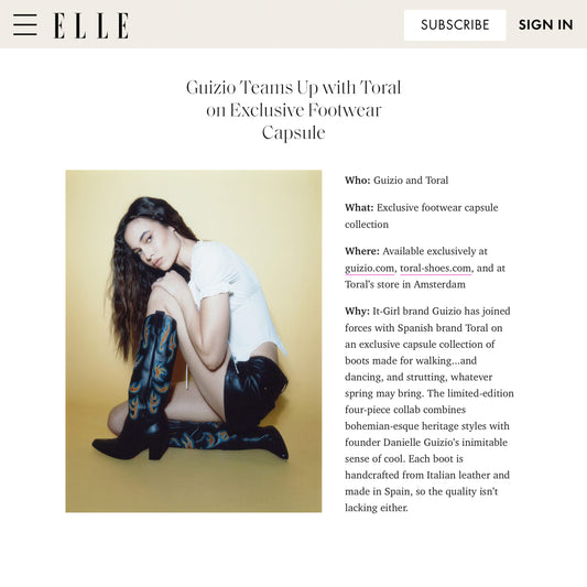 Guizio X Toral Footwear Capsule in Elle