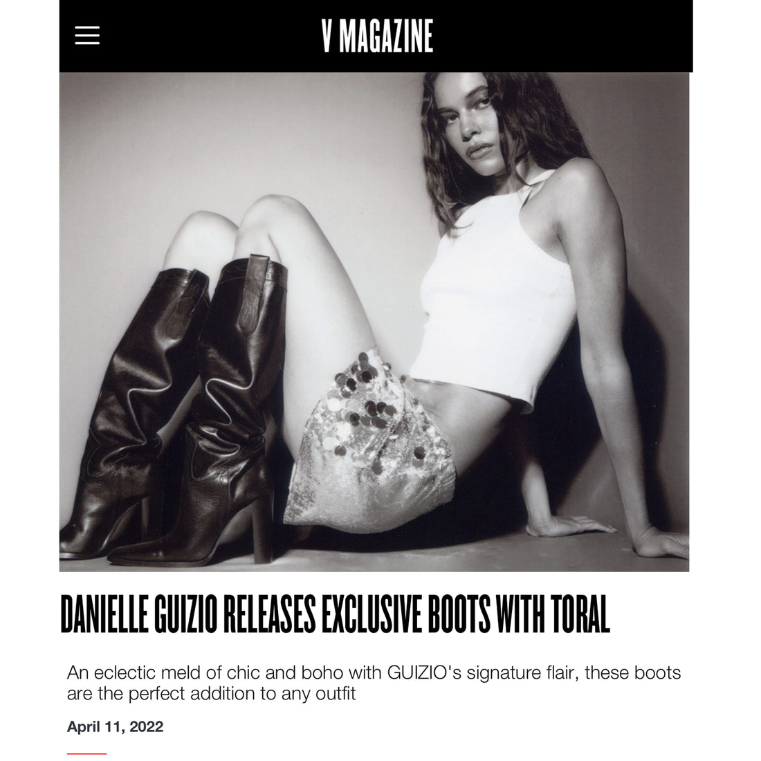 Danielle Guizio x Toral Boots Capsule in V Magazine