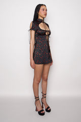 Cut-Out Tie Babydoll Dress