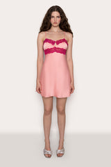 Babydoll Slip Dress in Baby Pink/Magenta