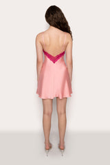 Babydoll Slip Dress in Baby Pink/Magenta