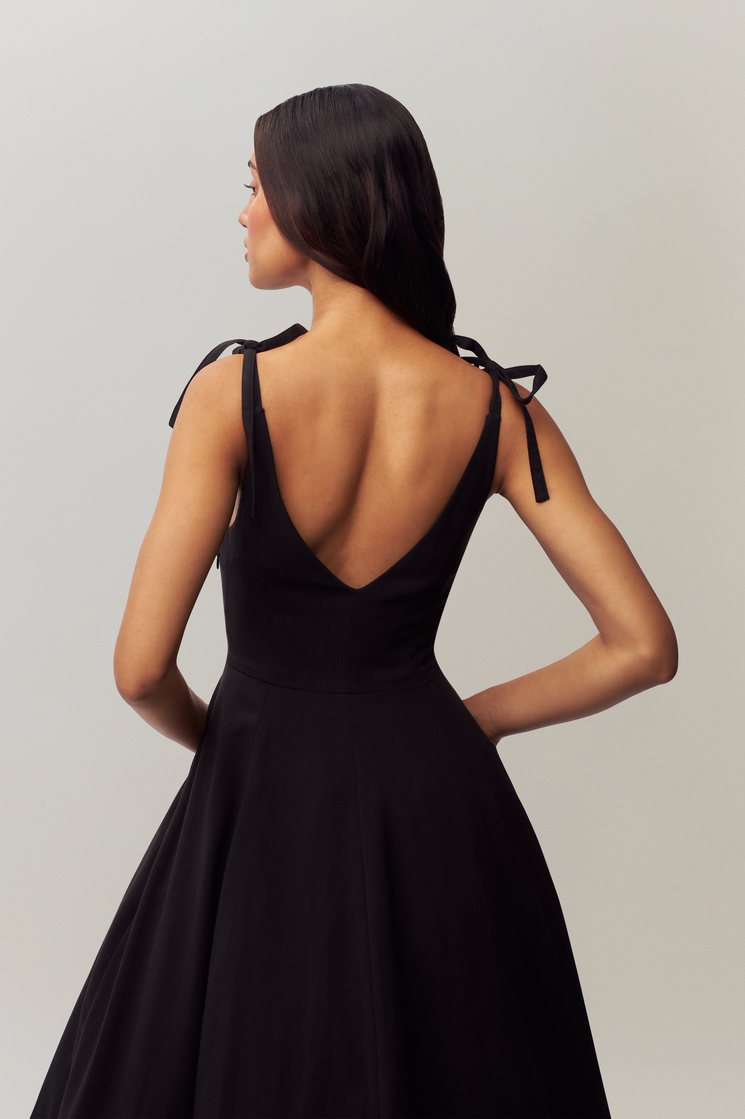 Brigitte Midi Gown in Black