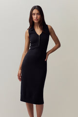 Calesia Midi Dress in Black