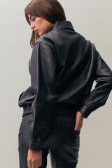 Costa Leather Jacket in Black