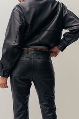 Costa Leather Jacket in Black