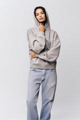 Guizio Pullover Hoodie in Heather Grey