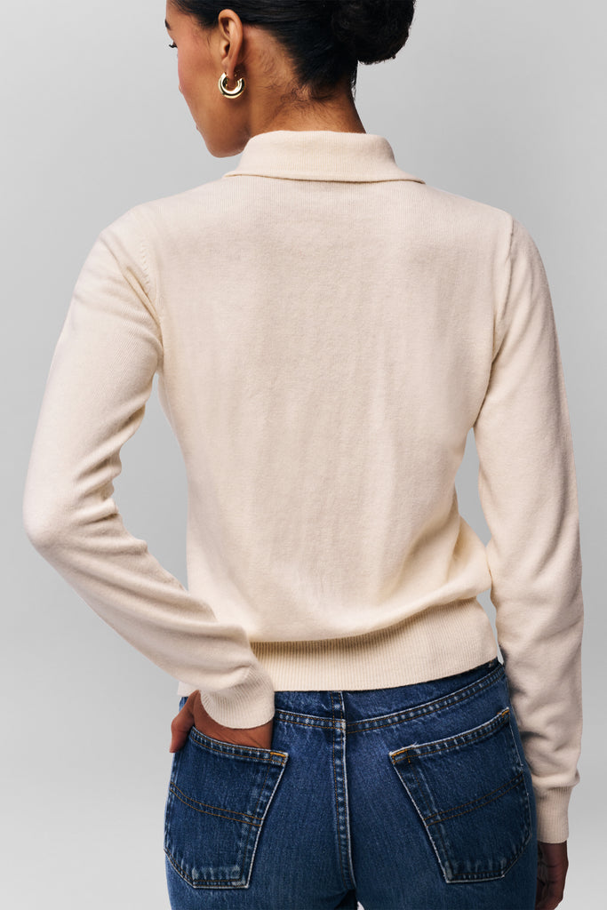 Delphine Cardigan in Ivory