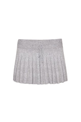 Cielo Pleated Knit Mini Skirt