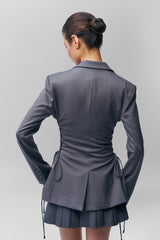 Delila Blazer in Stone Grey