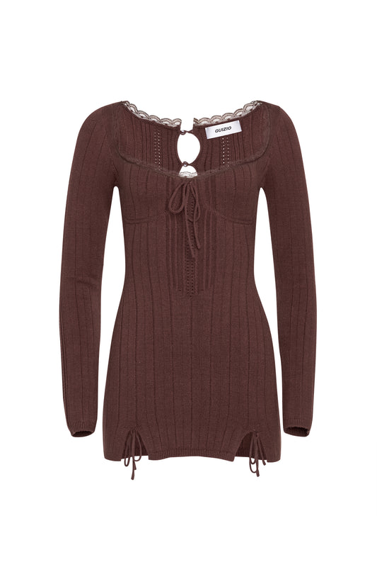 Dainty Long Sleeve Knit Dress