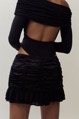 Blume Mini Skirt in Black