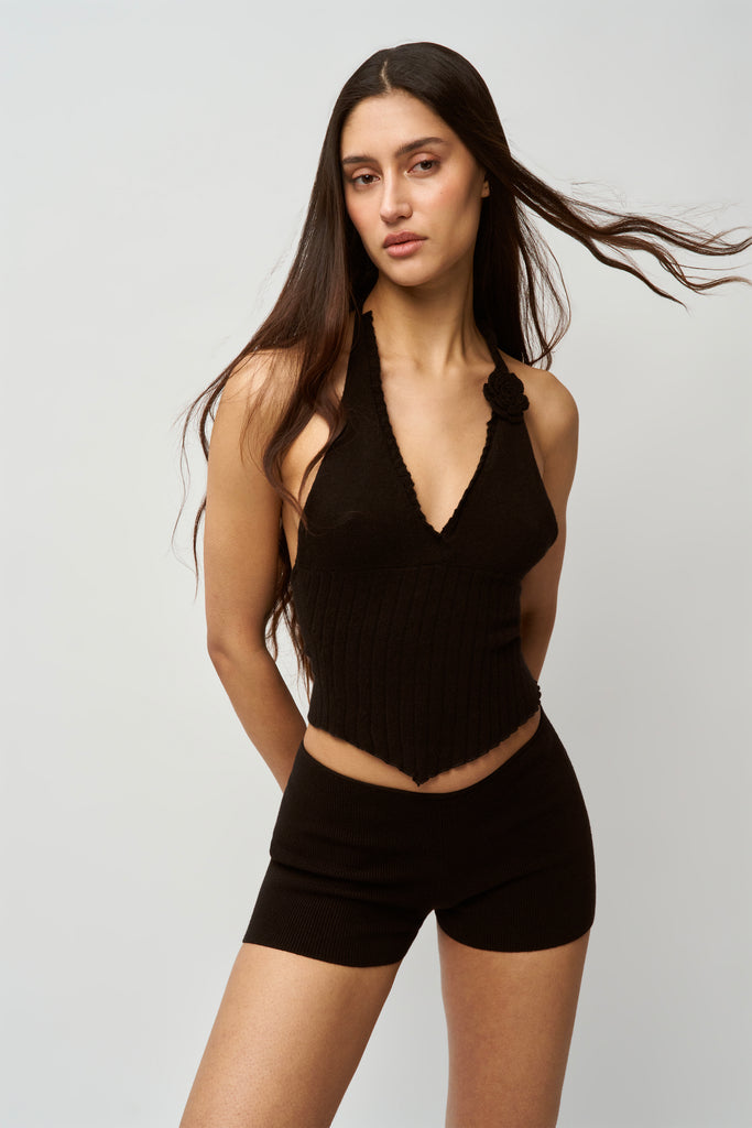Rib Knit Hot Short