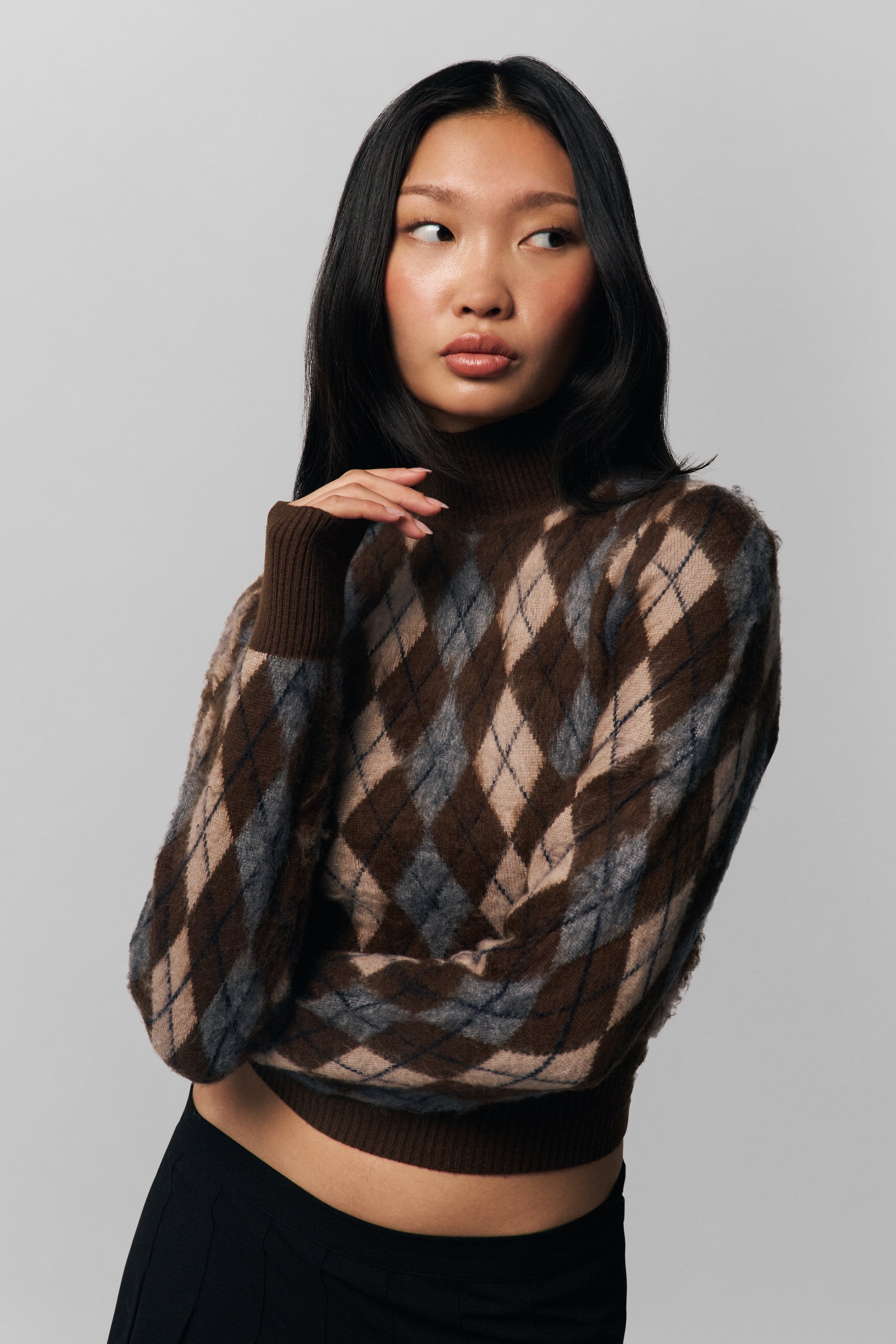 Delia Sweater in Argyle