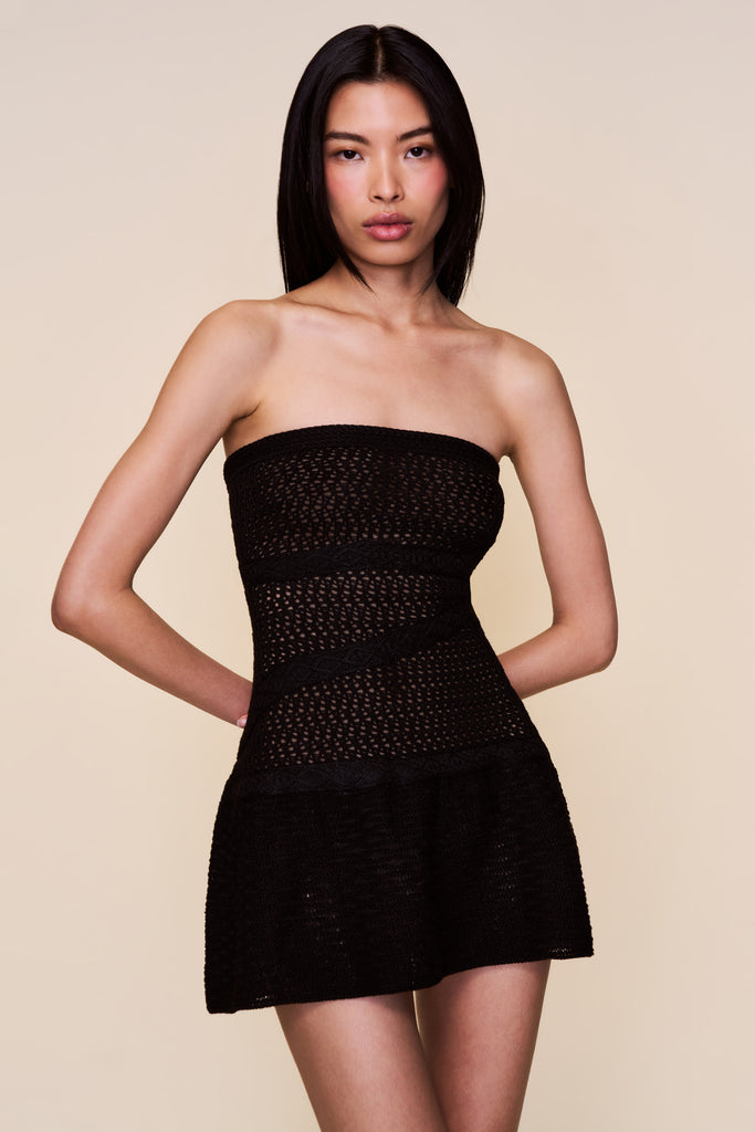 Strapless Crochet Dress