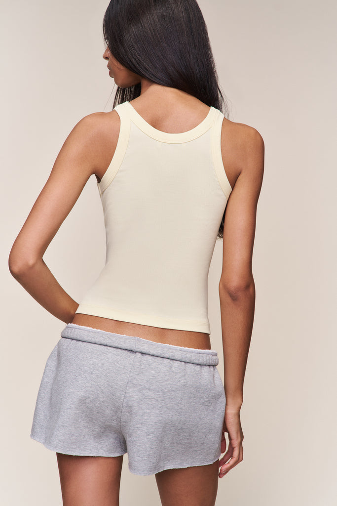 Fleece Short in Heather Grey