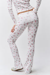 Flared Thermal Pant in White