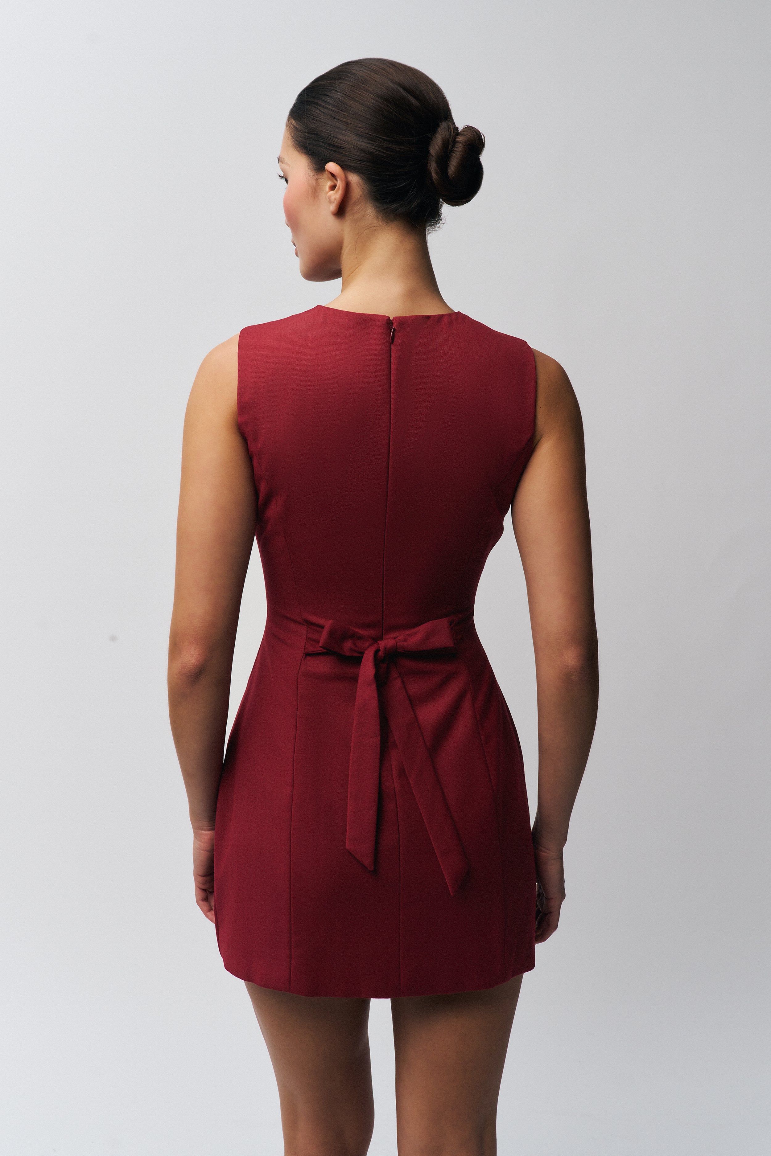 Rowan Dress in Deep Red