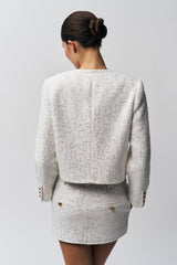 Bela Tweed Jacket in Ivory