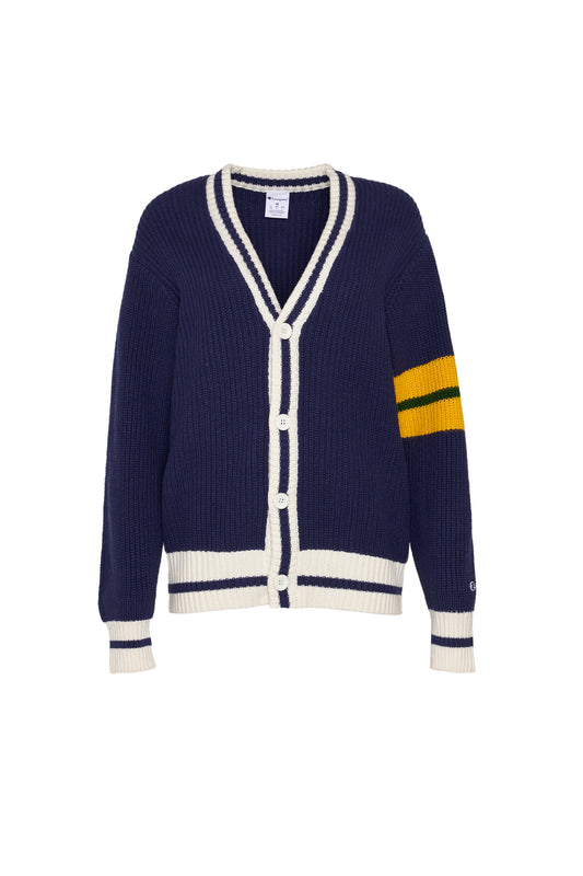 Guizio x Champion Knit Cardigan in Imperial Indigo