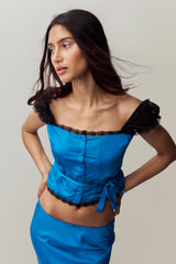 Kahli Lace Top in Sapphire