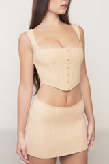 Knitted Corset in Cream