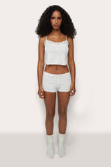 Laila Pointelle Short in White