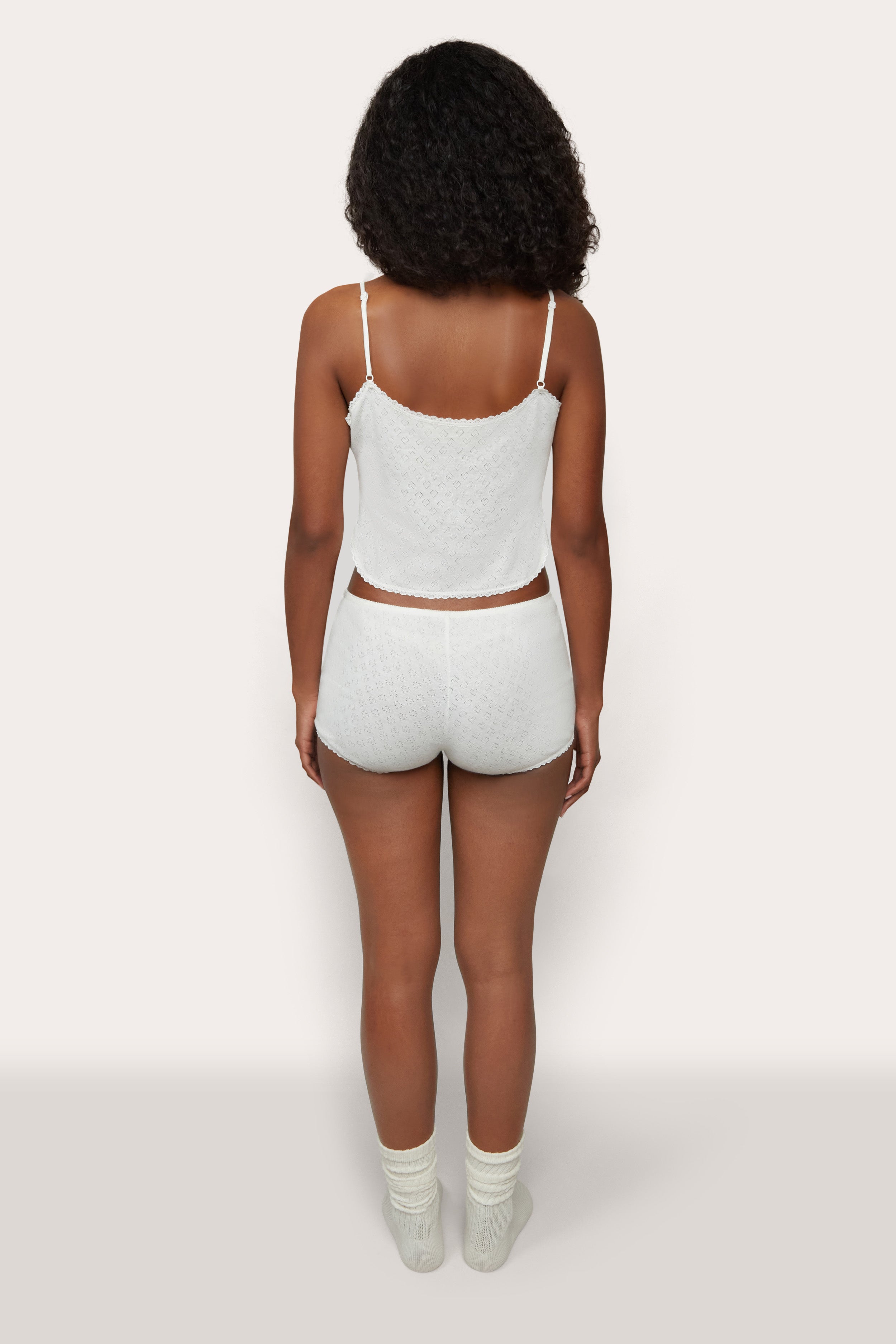 Laila Pointelle Short in White