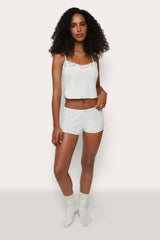 Laila Pointelle Short in White