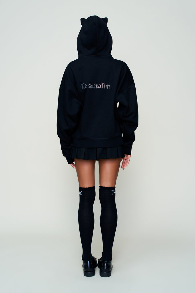 Shiba Zip Up  in Black