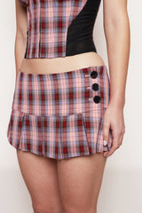 Pleated Micro Mini Skirt