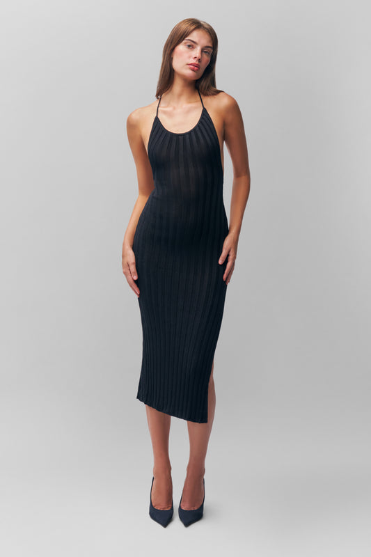 Slinky Rib Midi Dress