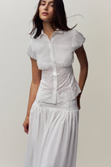 Rinka Embroidered Blouse in White