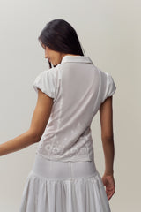 Rinka Embroidered Blouse in White