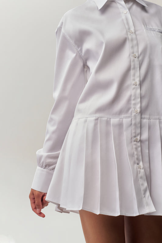 Sennae Shirt Dress in White