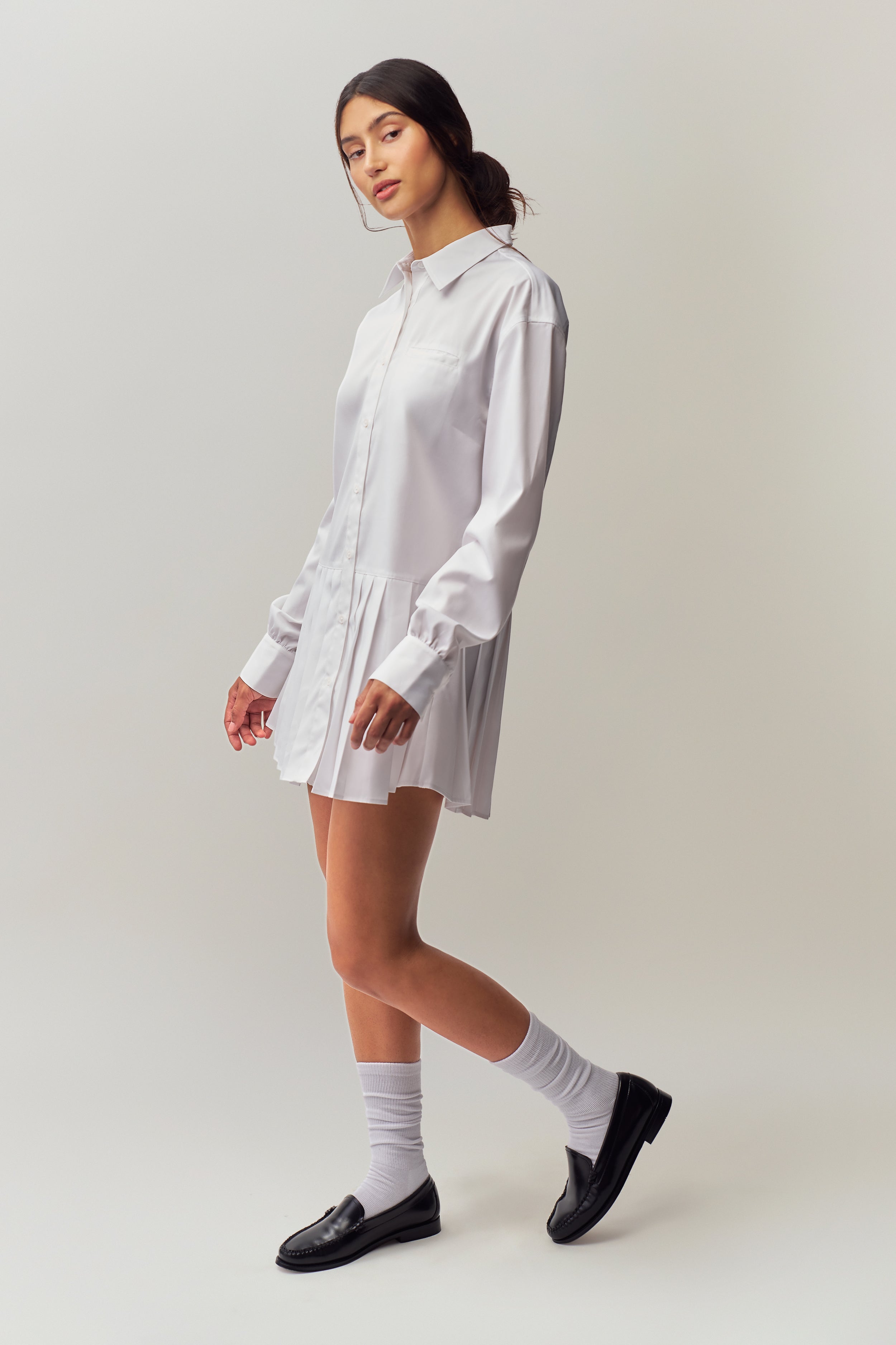 Sennae Shirt Dress in White