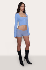 Sweet Scoop Cardigan in Powder Blue