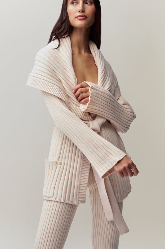 Tullia Slouchy Cardigan in Ivory