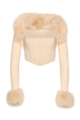 Faux Fur Knit Bolero