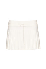 Cielo Pleated Knit Mini Skirt