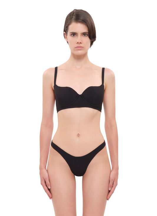 Pyxis Ribbed High Rise Bikini Bottom