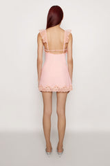 Lace Flutter Mini Dress